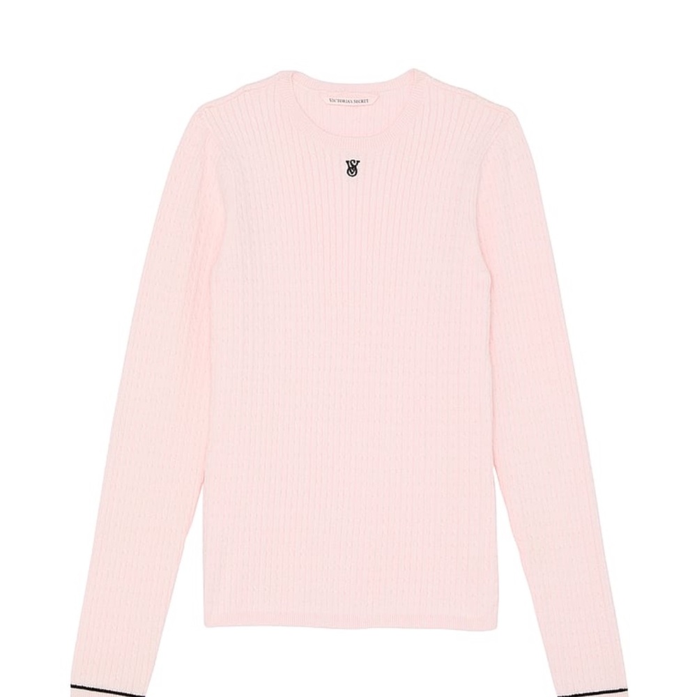 Victoria's Secret Light Pink Cable Knit Sweater